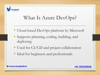 Azure DevSecOps Training - Azure DevOps Course in Hyderabad.pptx