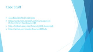 Azure DocumentDB 101 | PPTX
