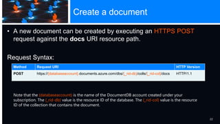 Azure DocumentDB for Healthcare Integration | PPTX
