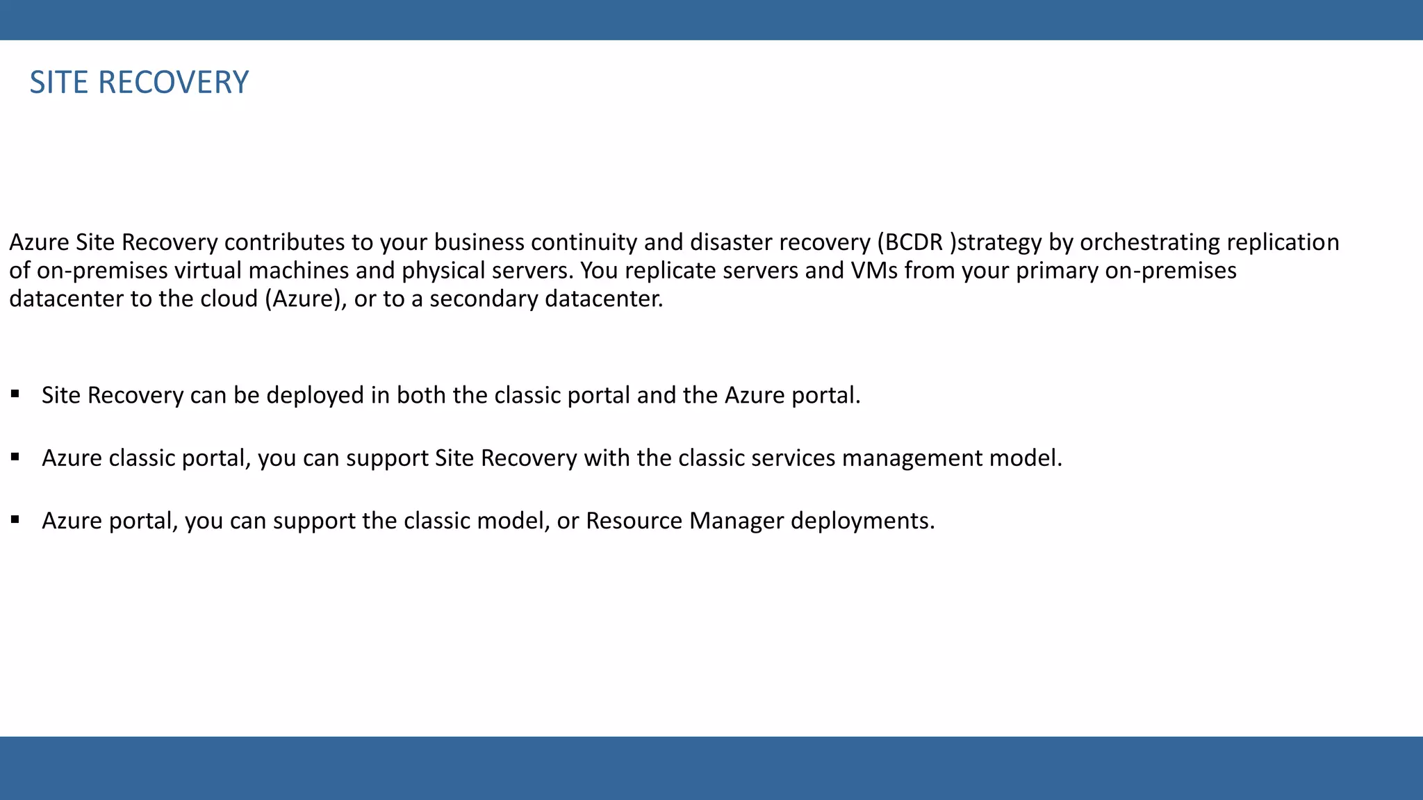 Azure Site Recovery | PPTX | Cloud Computing | Internet