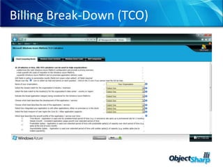 Billing Break-Down (TCO)