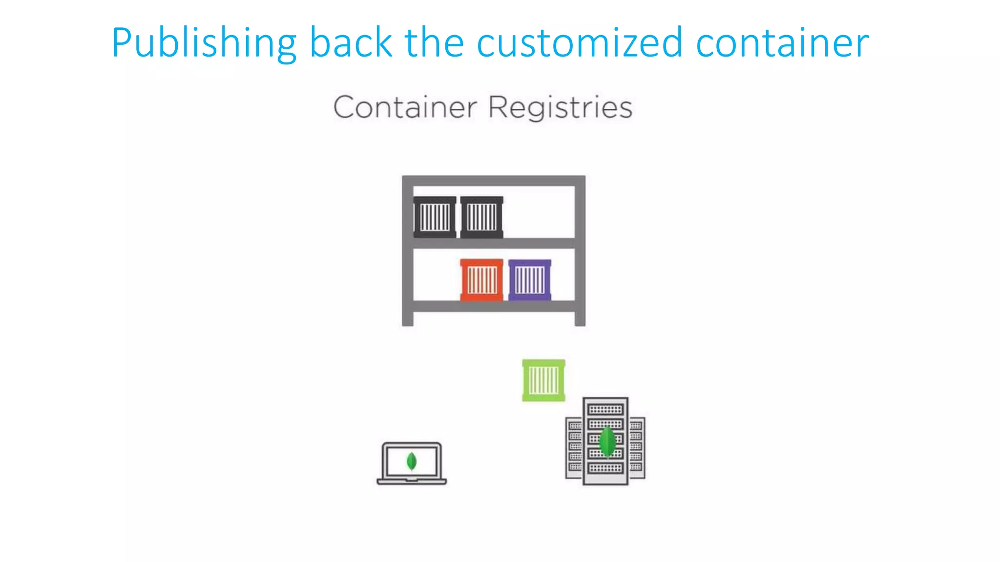 Publishing back the customized container
 
