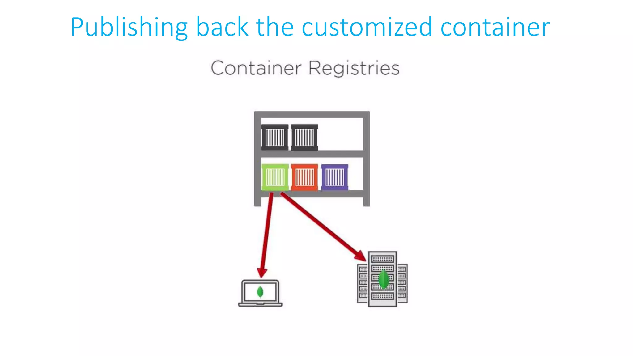 Publishing back the customized container
 
