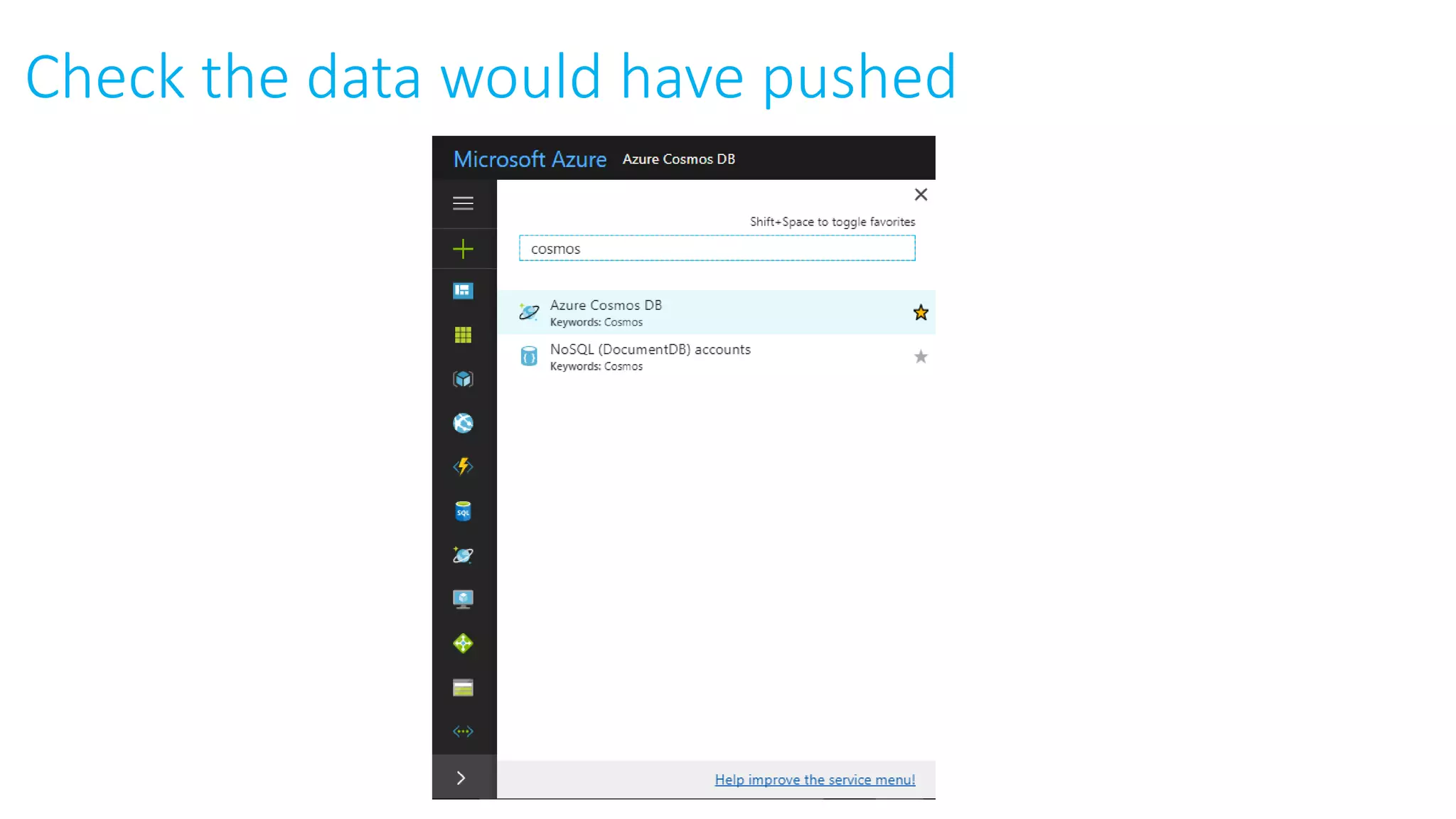 Check the data would have pushed
 