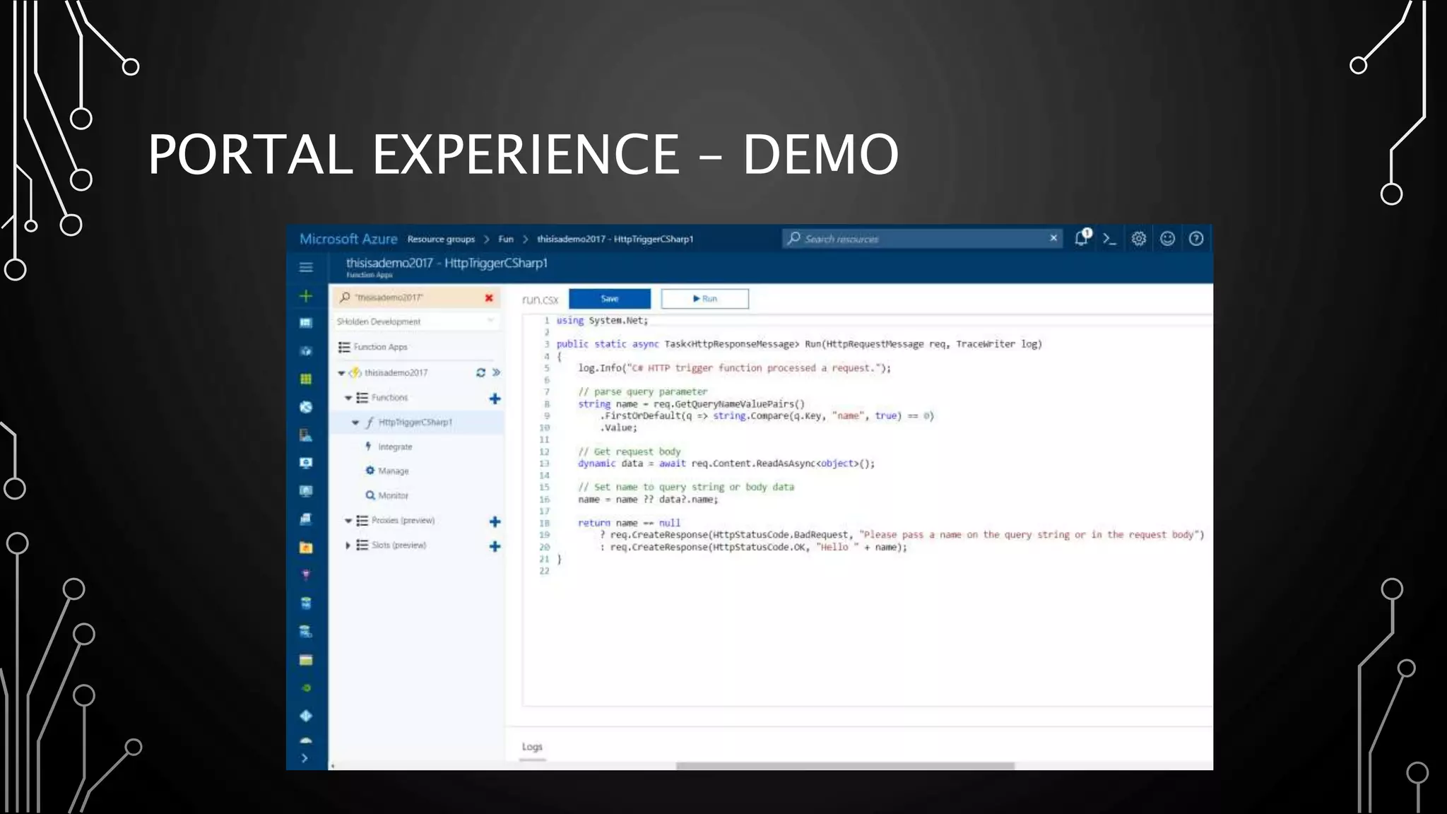 PORTAL EXPERIENCE – DEMO
 
