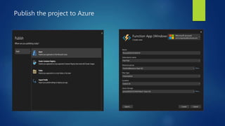 Publish the project to Azure
 
