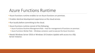 Azure Functions - Introduction | PPTX