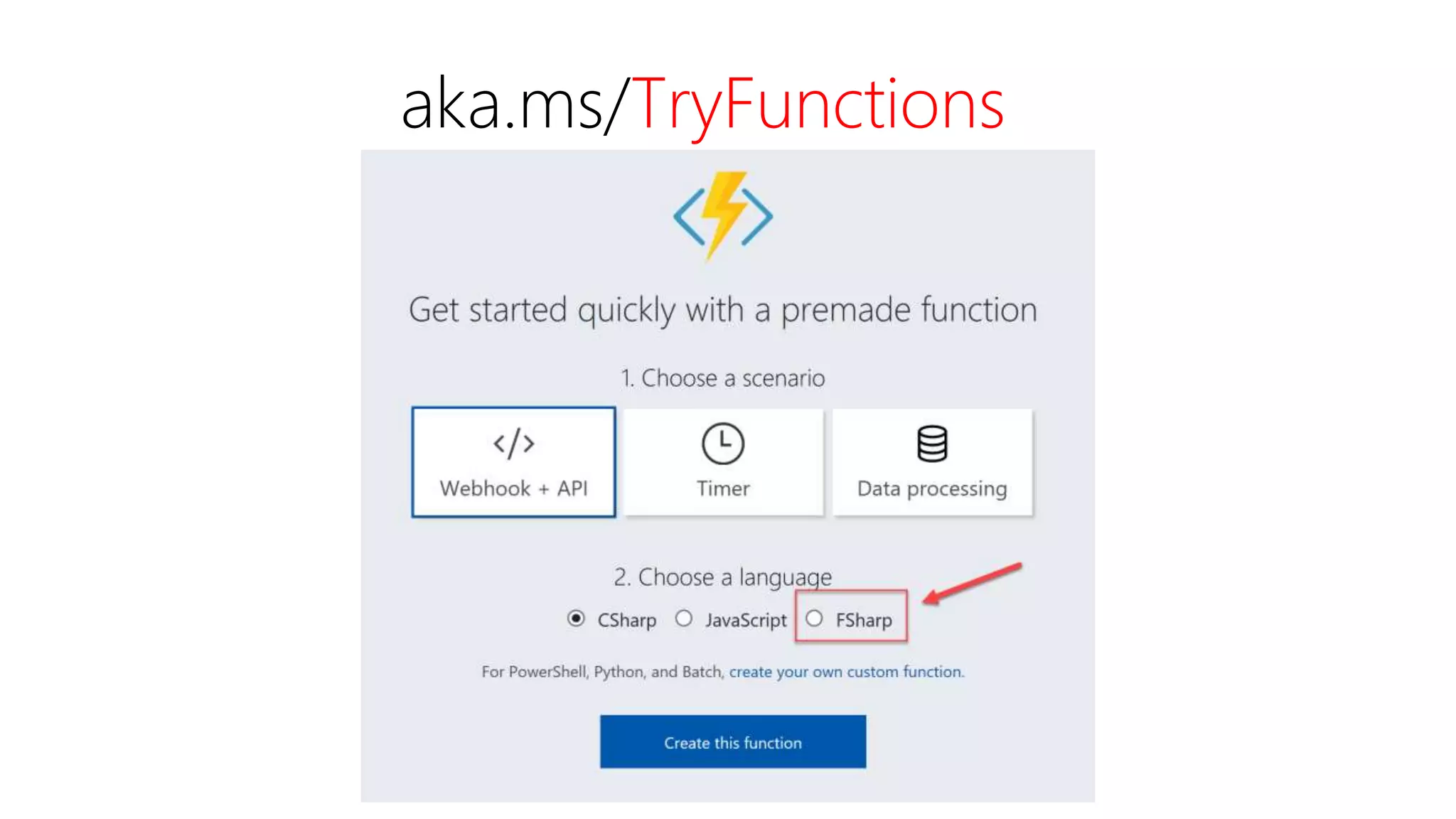 aka.ms/TryFunctions