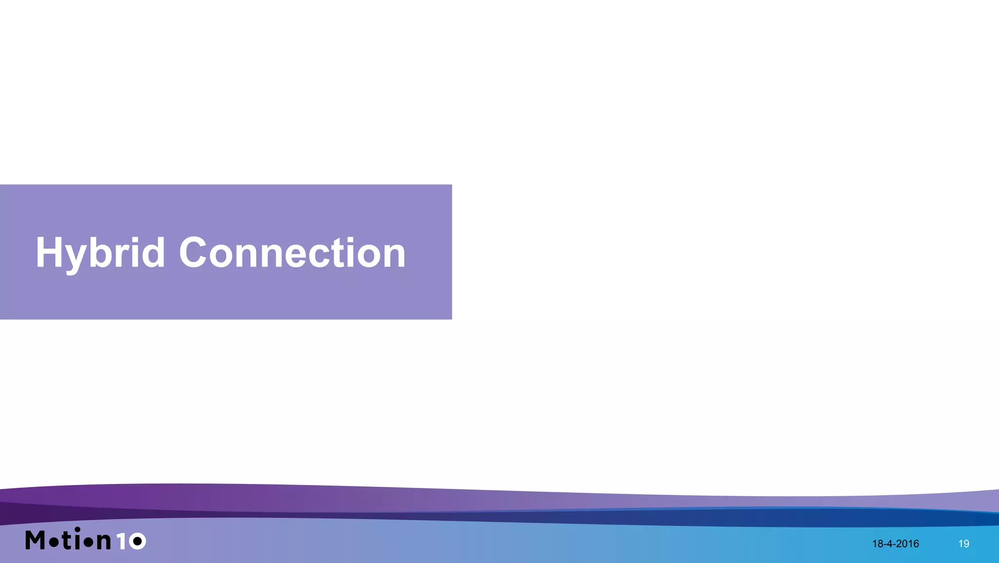 18-4-2016 19
Hybrid Connection
 