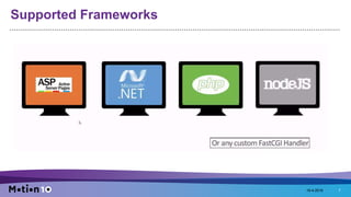 Supported Frameworks
18-4-2016 7
 