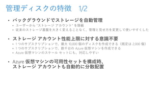 管理ディスクの特徴 1/2
 