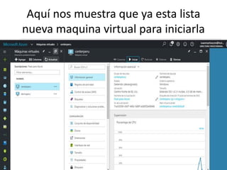 Aquí nos muestra que ya esta lista
nueva maquina virtual para iniciarla
 