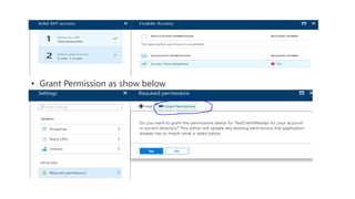 • Grant Permission as show below.
 