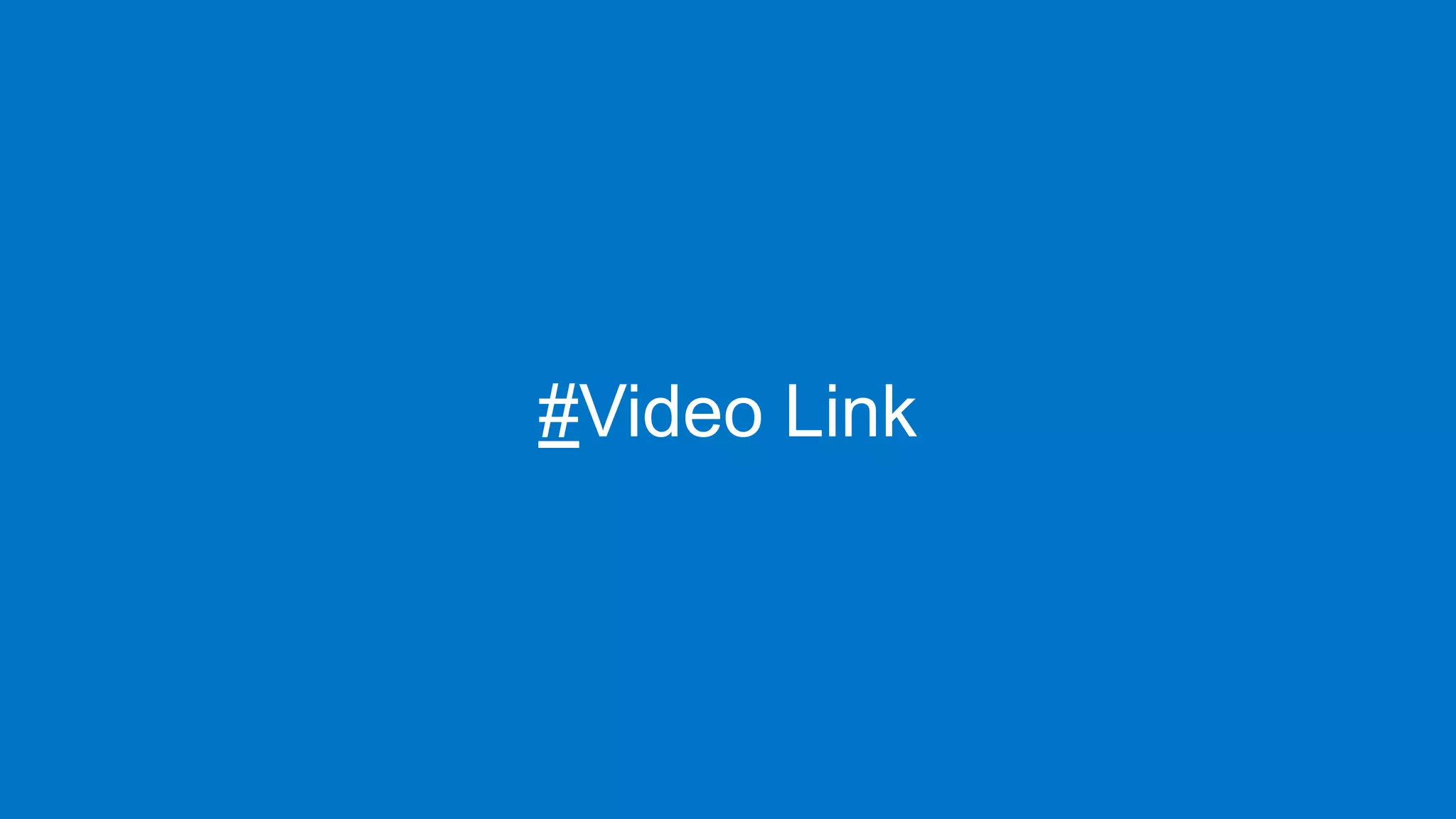 #Video Link
 