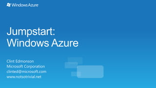 Windows Azure jumpstart