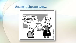 Azure is the answer…