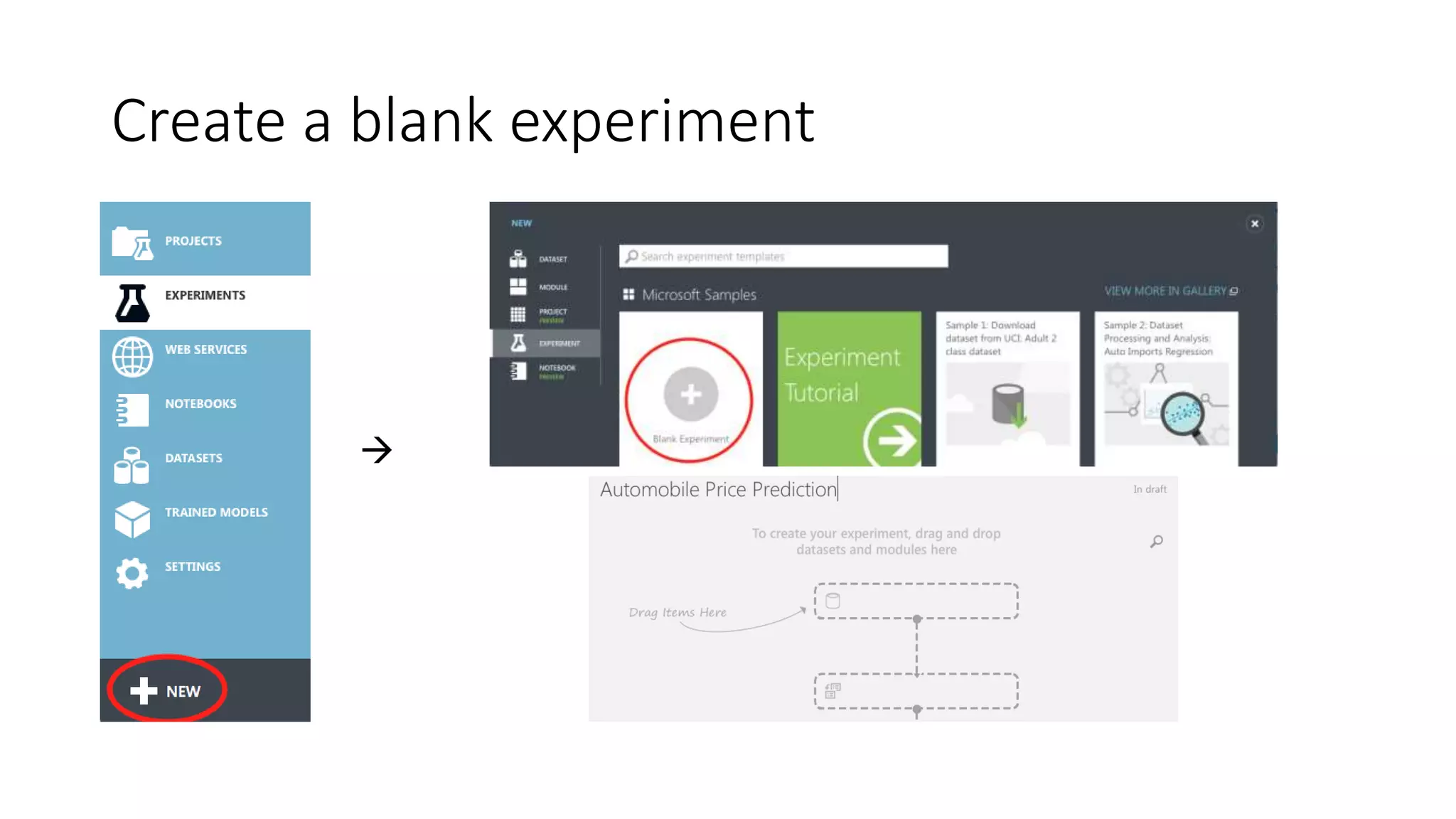 Create a blank experiment

 