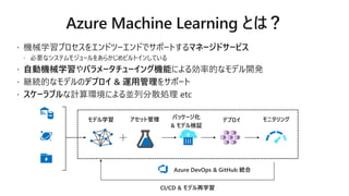 ǥѧ ѥå`
& ǥ^
åȹ ˥󥰥ǥץ
CI/CD & ǥѧ
Azure DevOps & GitHub y
 