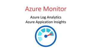 Azure Monitor
Azure Log Analytics
Azure Appication Insights
 