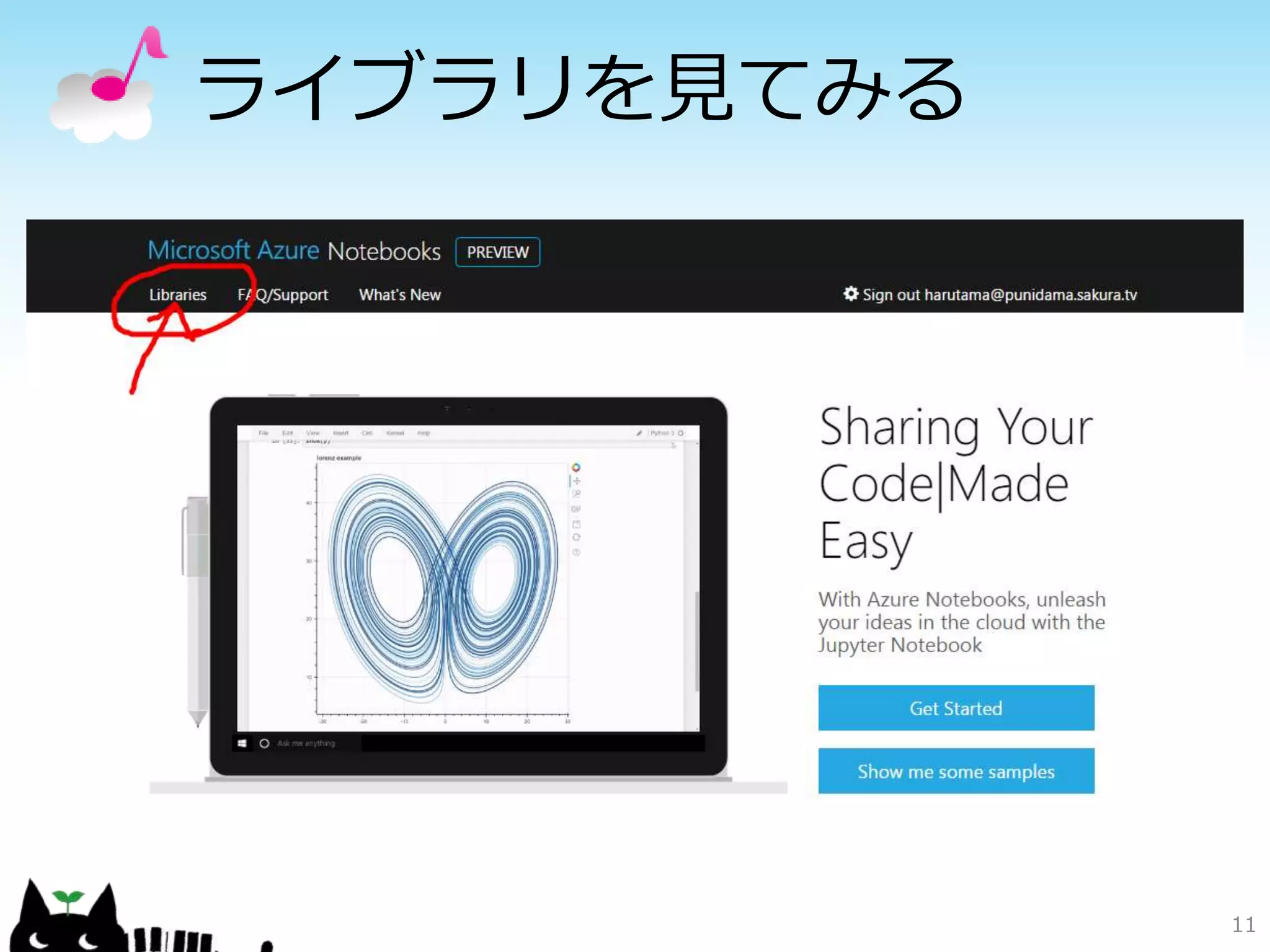 ライブラリを見てみる
11
 