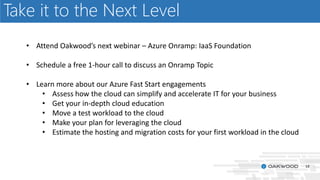 Microsoft Azure - Planning your move to the cloud | PPTX