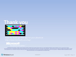 Maintenance: Local debugging, APIs for logging