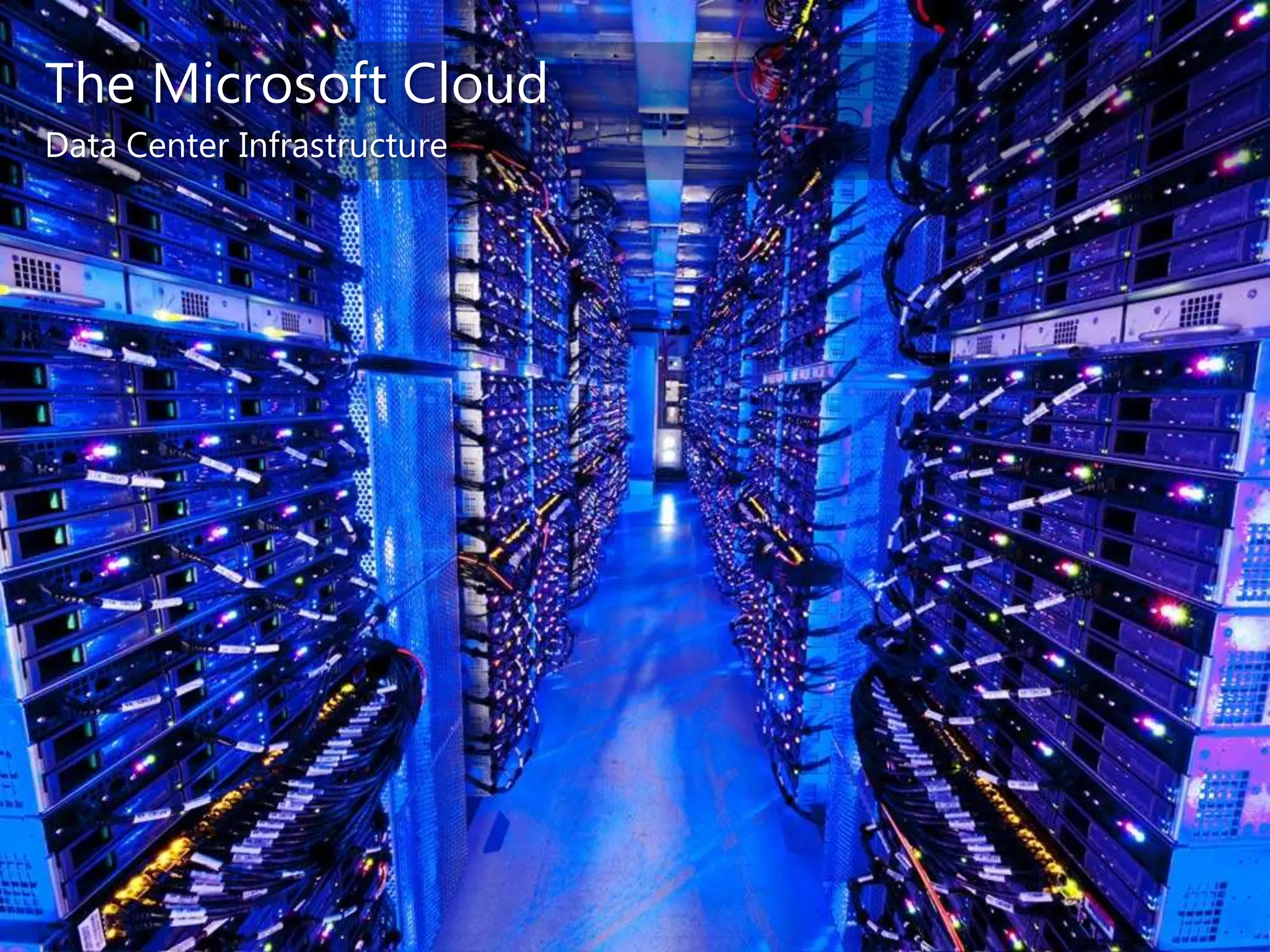 The Microsoft Cloud
Data Center Infrastructure

 