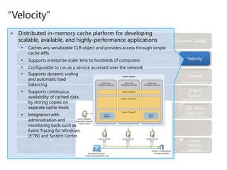 “Dublin”Evolution of WAS/IIS and Windows App Server role to run and manage WF and WCF servicesEnhances the hosting of Windows Communication Foundation (WCF) and Windows Workflow (WF) in the Windows Process Activation Service (WAS)Simplified deployment and management of WCF and WF services hosted in WASConfiguration of persistence for durable workflowsCustomizable tracking profiles with dedicated, queryable storage for tracked dataCustomizable monitoring of hosted services“Dublin”