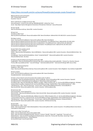 Azure powershell management | PDF