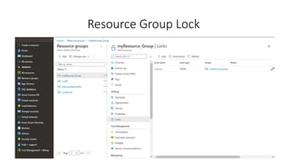 Azure resource group lock | PPTX
