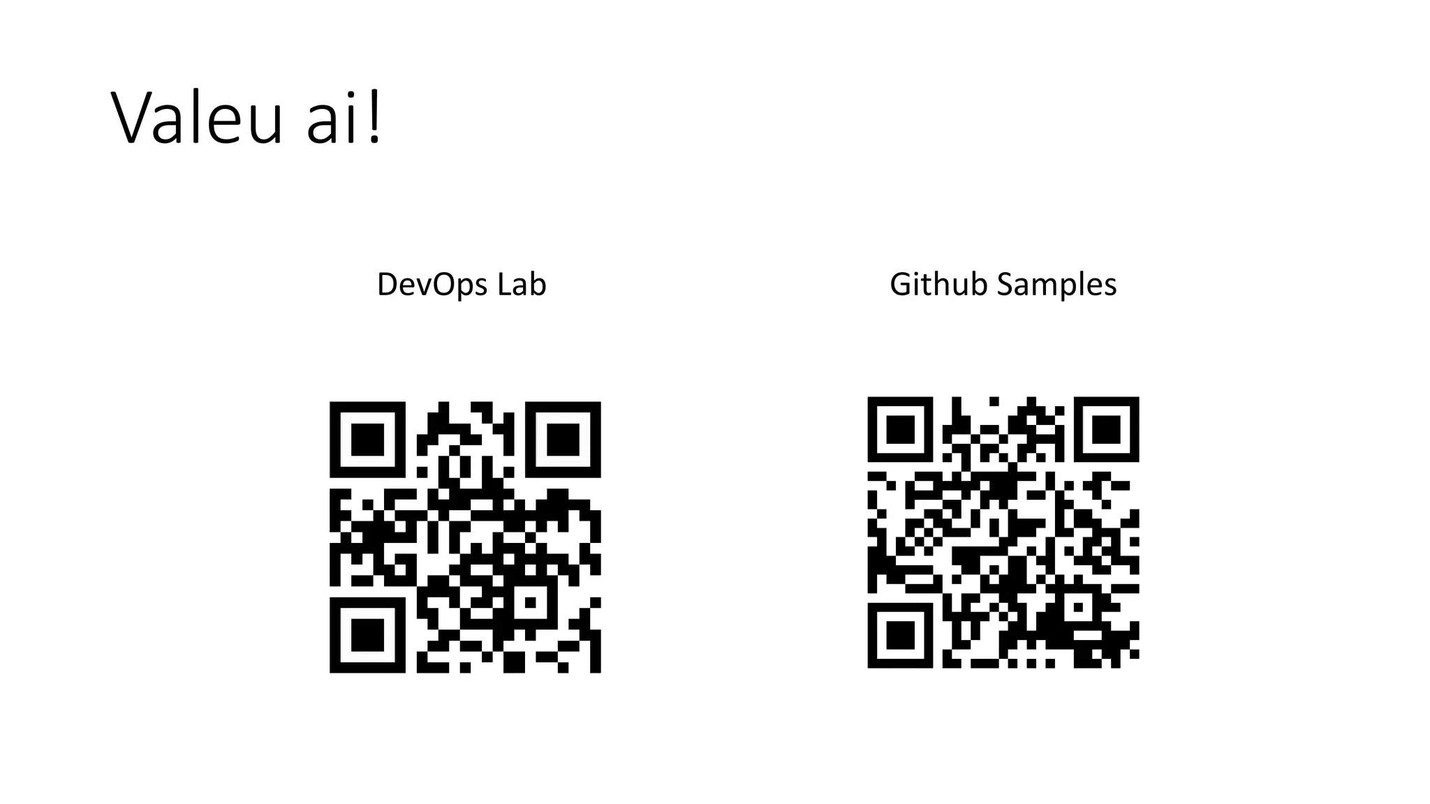 Valeu ai!
DevOps Lab Github Samples
 