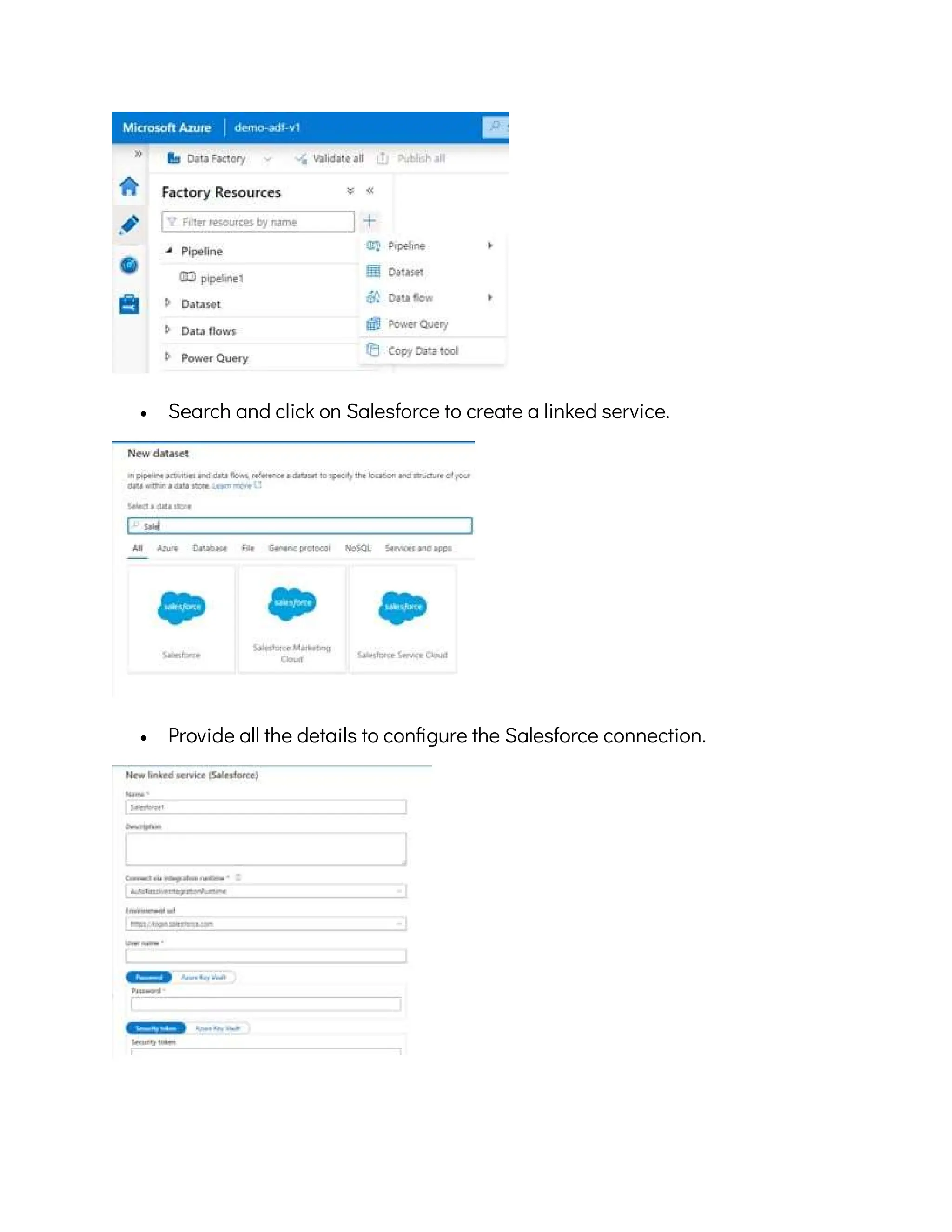 How to integrate salesforce data with azure data factory | PDF