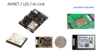 #azuresatpn
AVNET / USI / AI-Link
Azure Sphere 19.05 release
 
