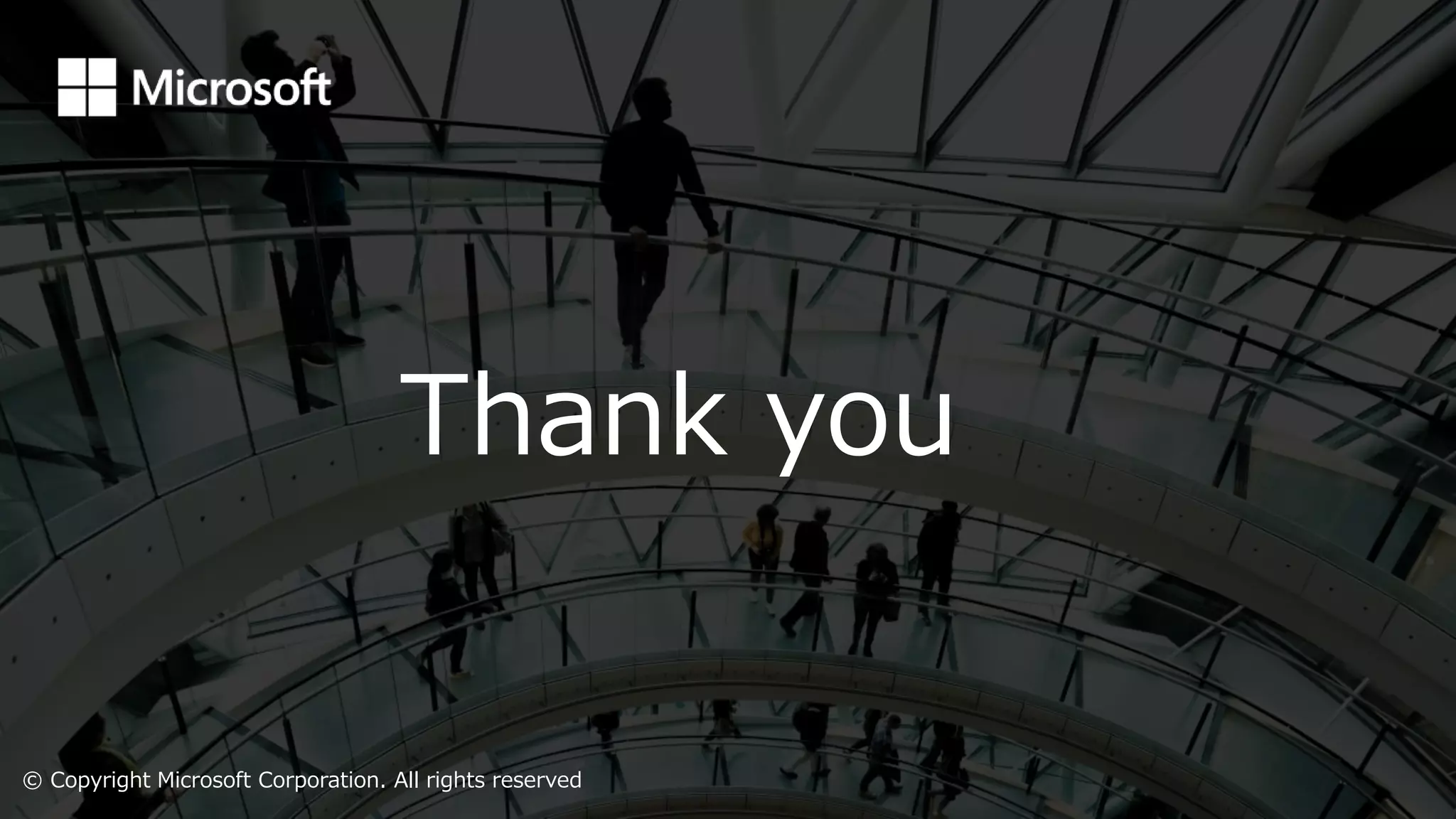 ©︎ Copyright Microsoft Corporation. All rights reserved
Thank you
 