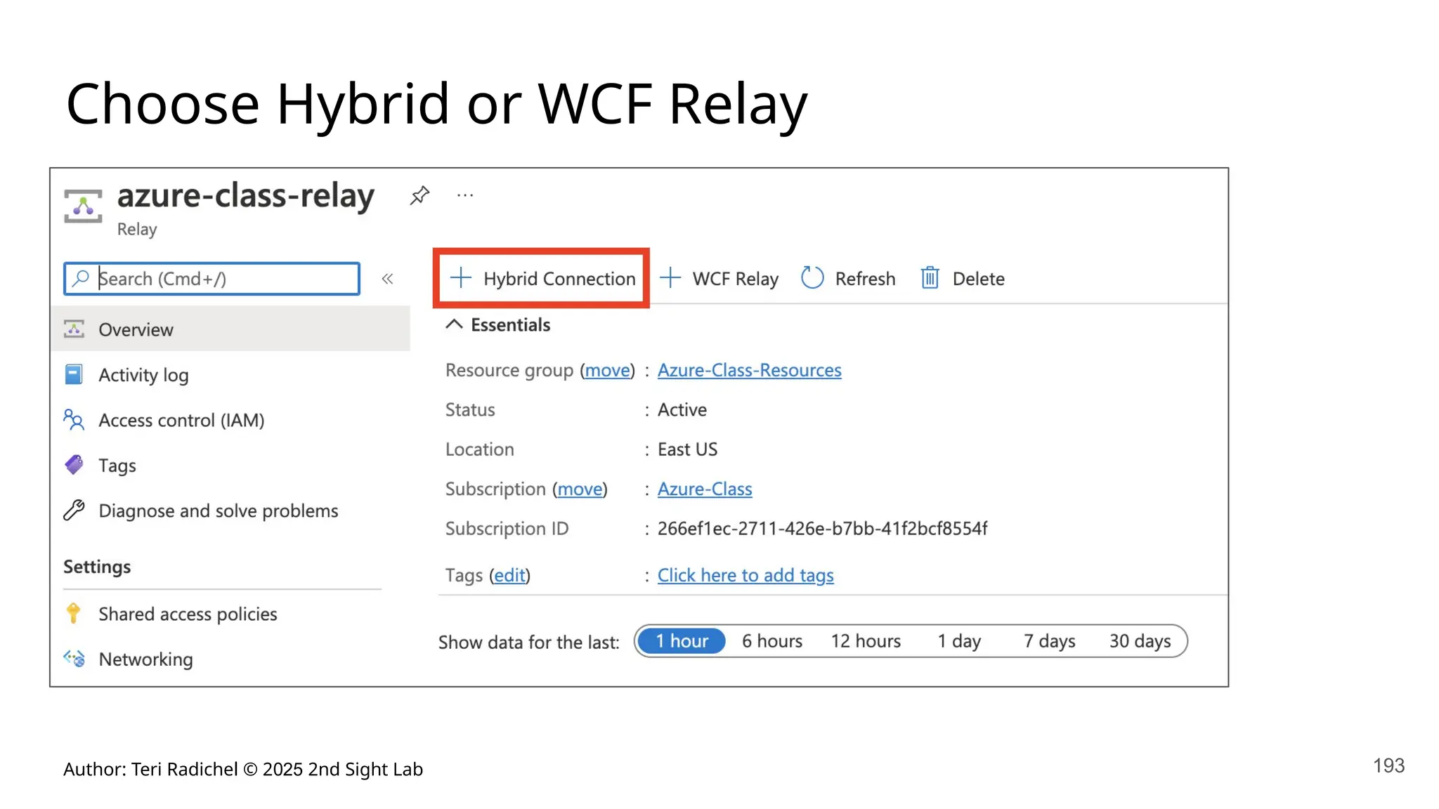 Author: Teri Radichel © 2025 2nd Sight Lab 193
Choose Hybrid or WCF Relay
 