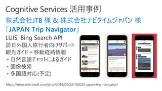 株式会社JTB 様 & 株式会社ナビタイムジャパン 様
「JAPAN Trip Navigator」
 