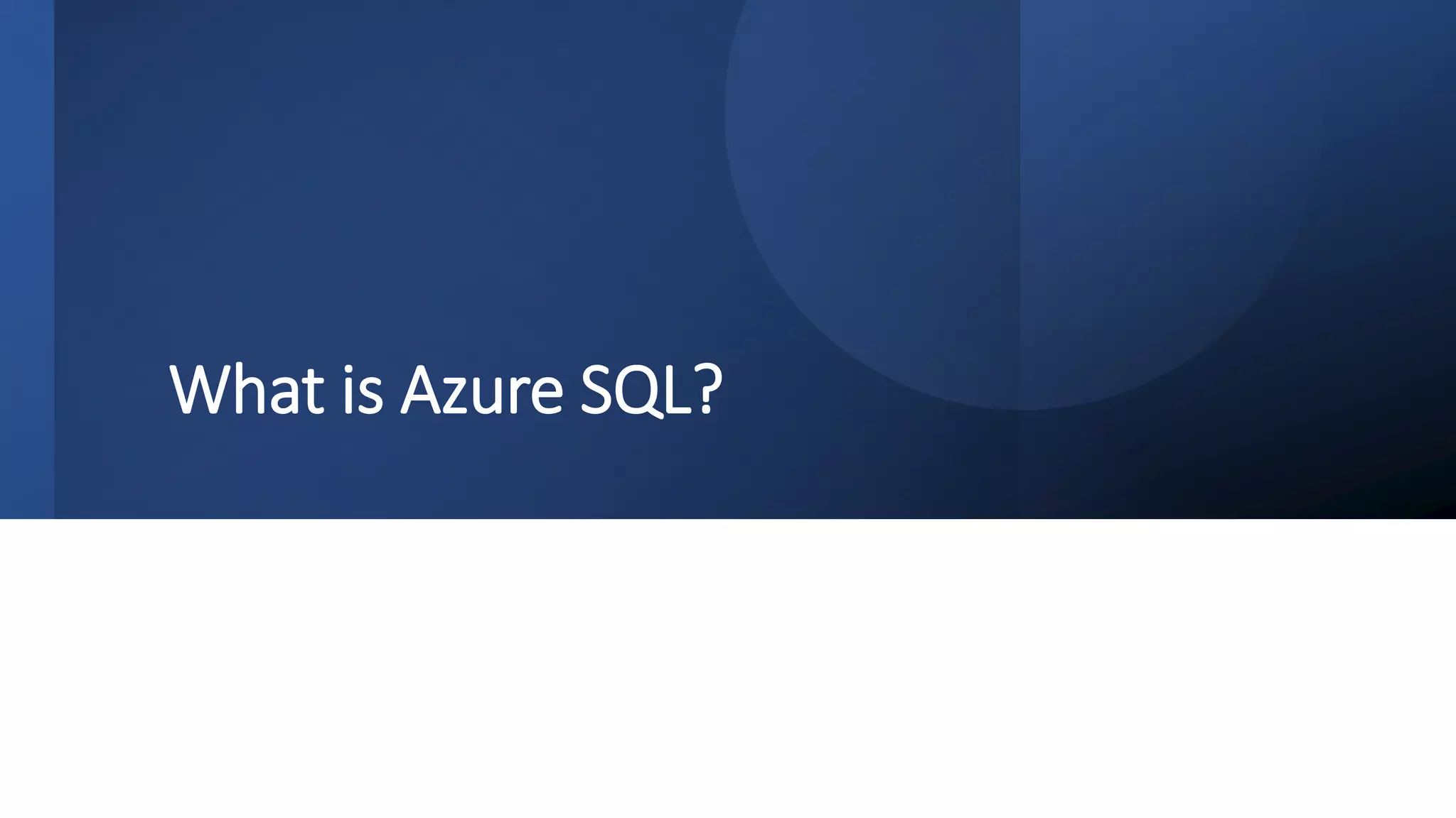 Azure sql introduction | PPT