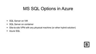 Azure SQL - more or/and less than SQL Server | PPTX