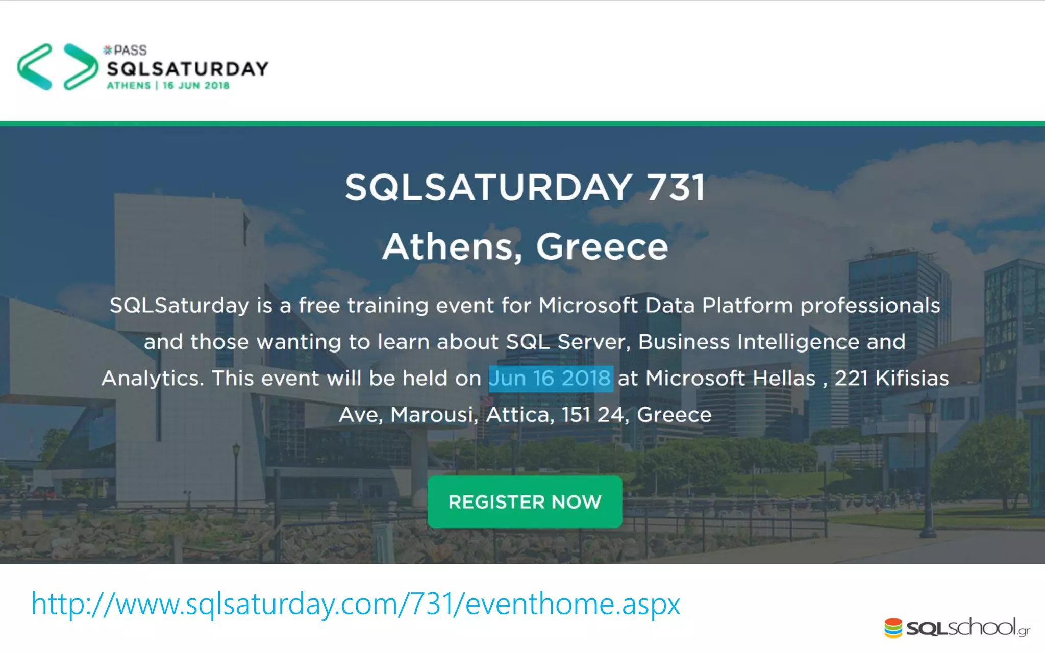 http://www.sqlsaturday.com/731/eventhome.aspx 