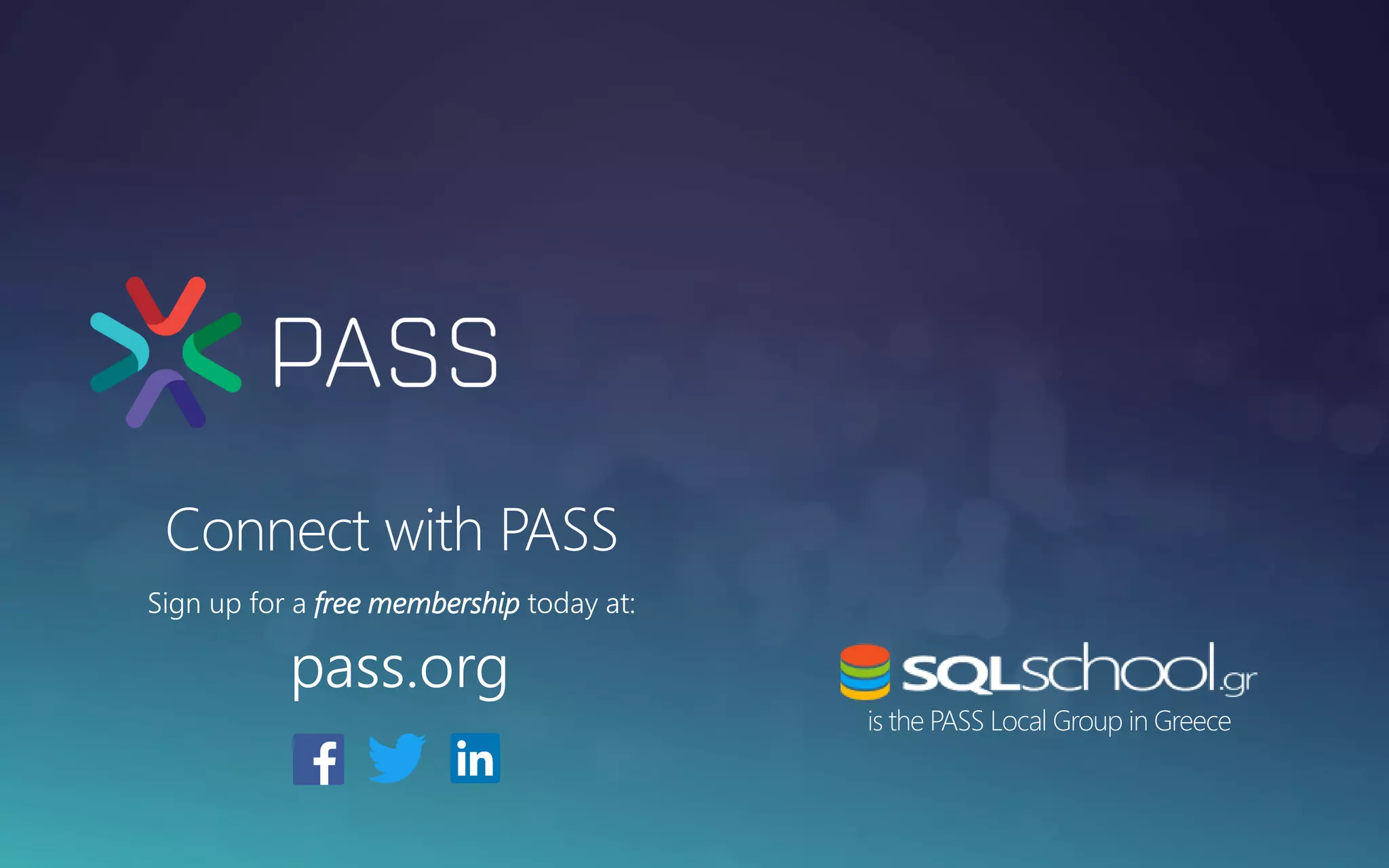 Connect with PASS Sign up for a free membership today at: pass.org is the PASS Local Group in Greece 