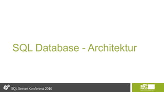 Azure SQL Database vs. Azure SQL Data Warehouse | PPTX