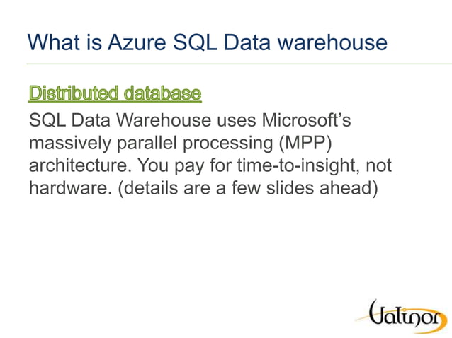Azure SQL DWH | PPT