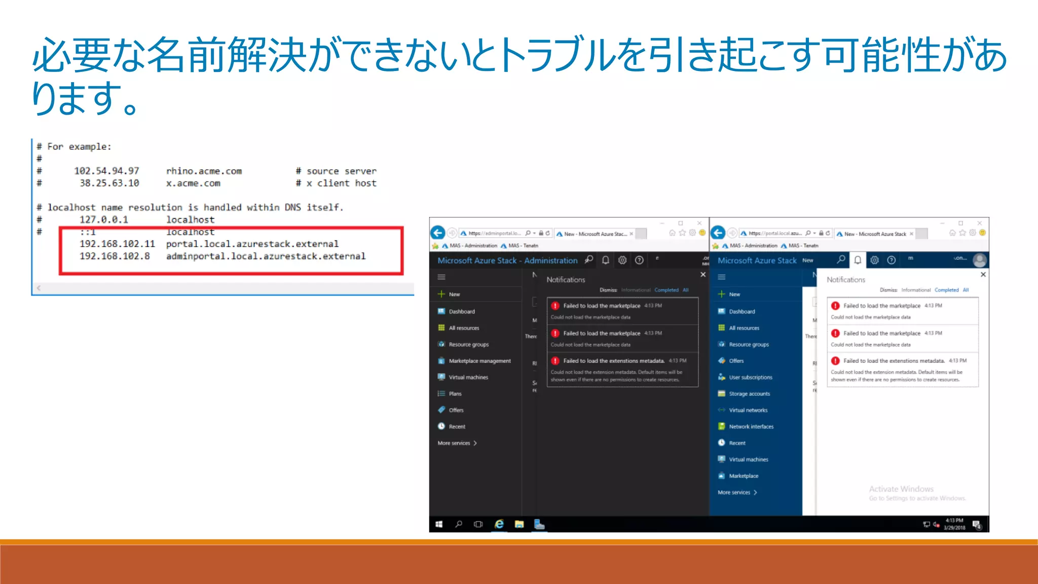 必要な名前解決ができないとトラブルを引き起こす可能性があ
ります。
 