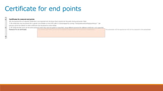 Certificate for end points
 