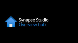 Synapse Studio
Overview hub
 