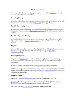 Azure Synapse Analytics Consulting & Data Solutions | PDF