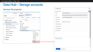 Data Hub – Storage accounts
See basic file properties
 
