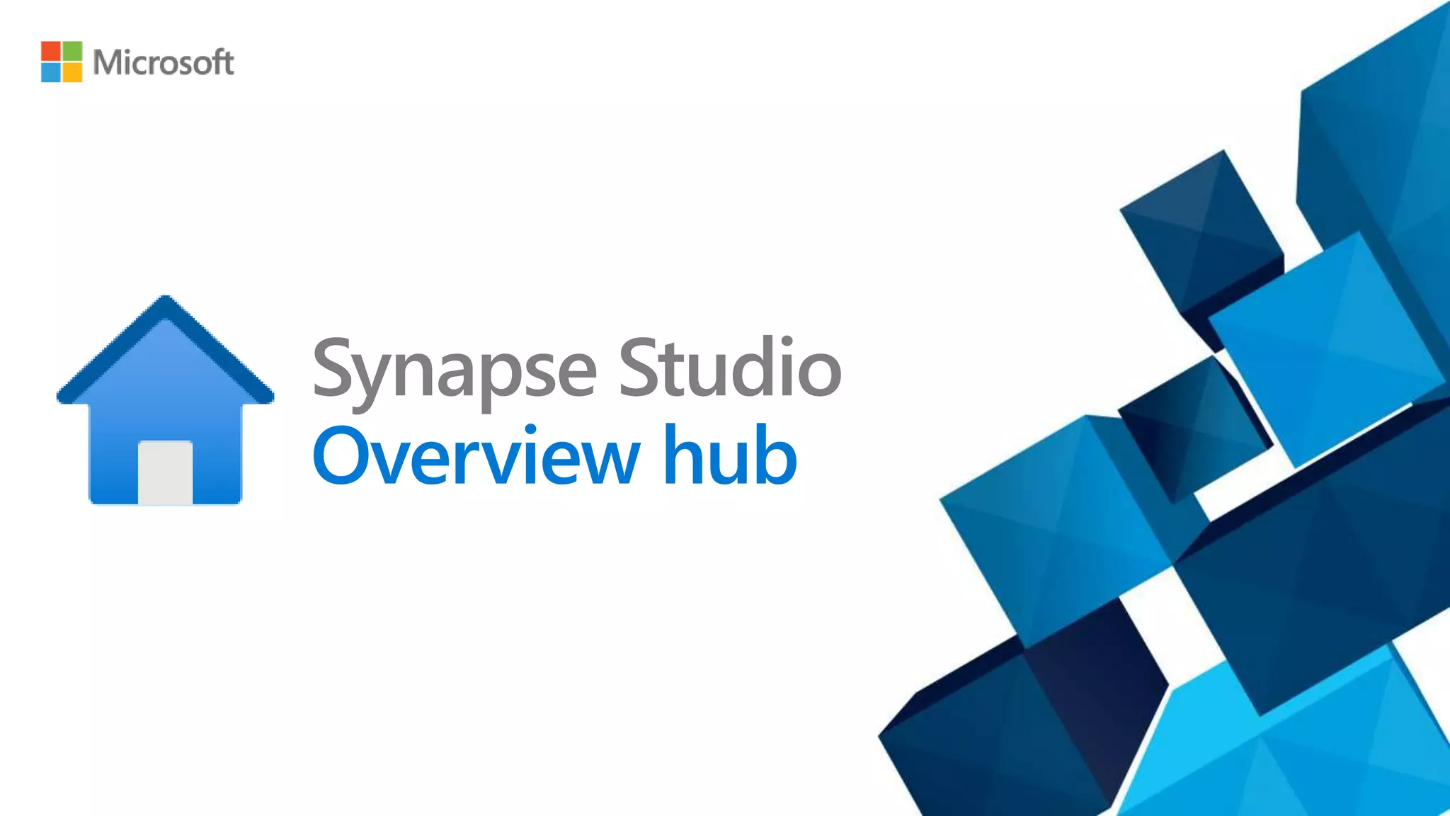 Synapse Studio
Overview hub
 