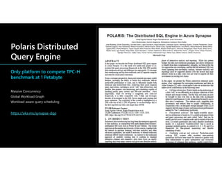 Only platform to compete TPC-H
benchmark at 1 Petabyte
Massive Concurrency
Global Workload Graph
Workload aware query scheduling
https://aka.ms/synapse-dqp
 