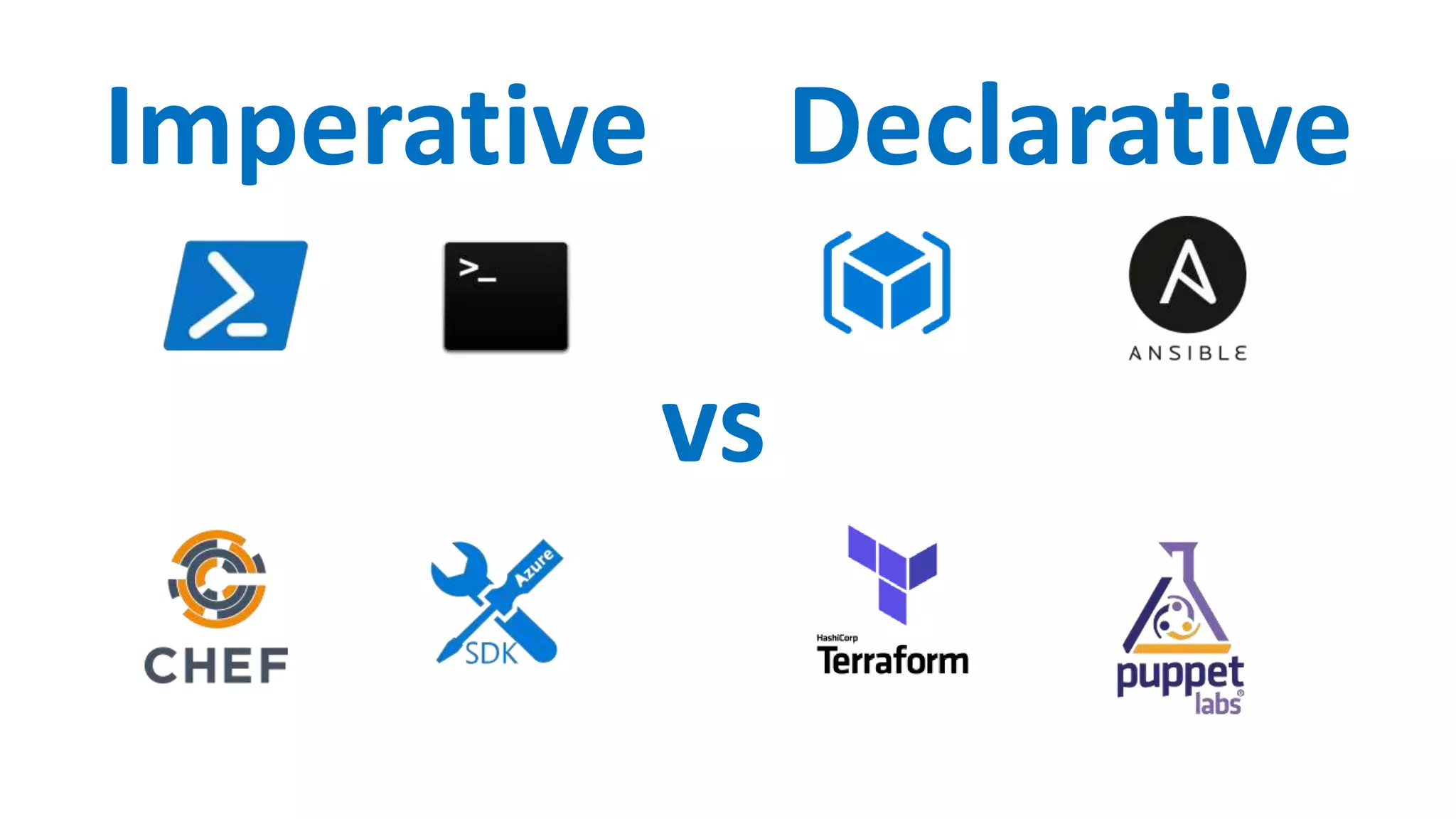 Imperative Declarative
vs
 